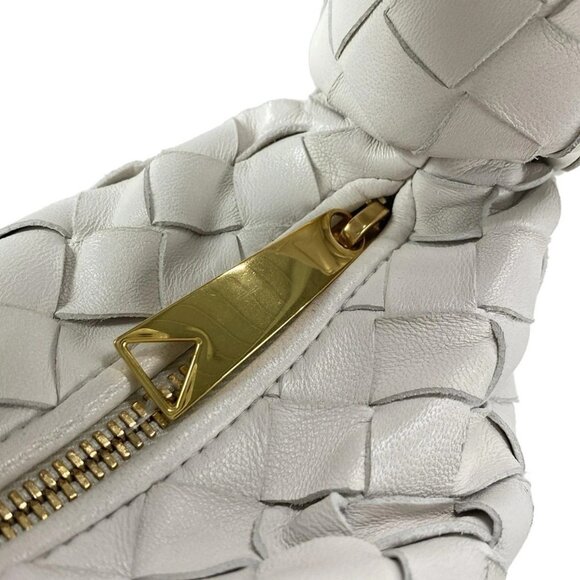 Auth BOTTEGA VENETA Mini The Jodi - White Leather B********* Handbag - Picture 12 of 16